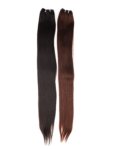 30 inch-hand-gebonden straight brazilian haar weave hair extensions