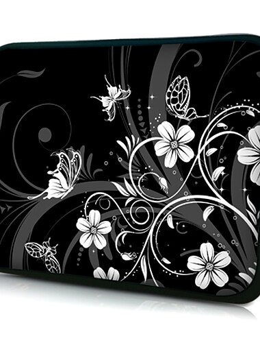 Dark Blossom Neoprene Laptop Sleeve Case for 10-15" iPad MacBook Dell HP Acer Samsung