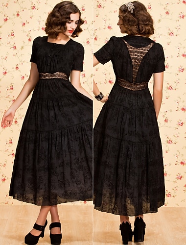 Black Dress - Short Sleeve Summer Black