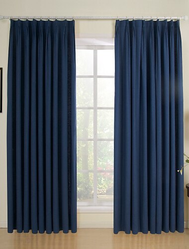 twopages® dwa panele niebieskie stałe len / bawełna Panel mieszanka