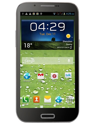 Y7100 MT6577 1GHz Android 4.1.1 Dual Core 5.5Inch kapacitiv pekskärm mobiltelefon (WiFi, FM, 3G, GPS)
