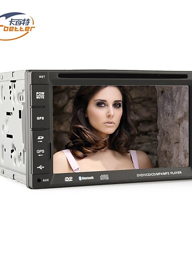 6.2-inch 2 Din TFT Screen In-Dash Car DVD Player With Navigation-Ready GPS,Bluetooth,iPod-Input,TV,RDS