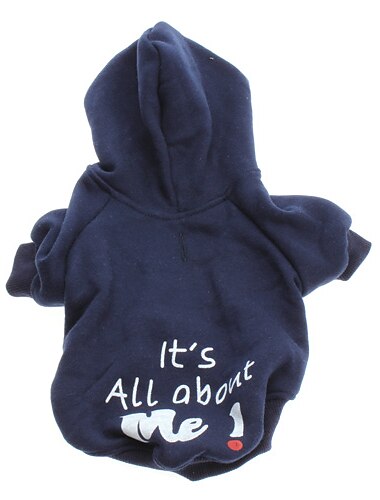 Chien Pulls à capuche Lettre et chiffre Mode Hiver Vêtements pour Chien Vêtements pour chiots Tenues De Chien Bleu Costume pour fille et garçon chien Coton XS S M L
