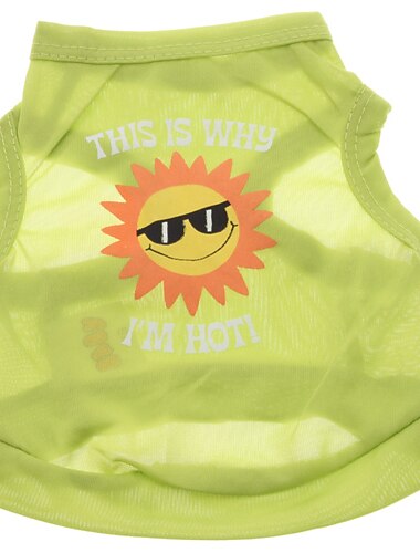Perro Camiseta Ropa para cachorros Letra y Número Ropa para Perro Ropa para cachorros Trajes De Perro Verde Disfraz para perro niña y niño Terileno XS S M L