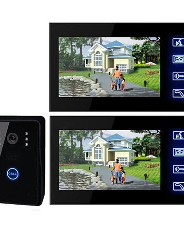 7 Porte pouces TFT LCD avec vidéo touche tactile (1 caméra avec 2 moniteurs)