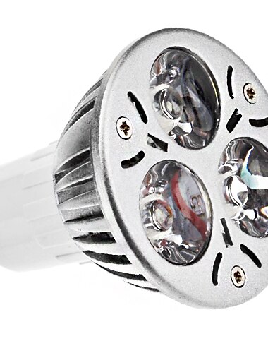 3 W 120-150 lm GU10 LED szpotlámpák MR16 3 LED gyöngyök Nagyteljesítményű LED Hideg fehér 12 V 85-265 V