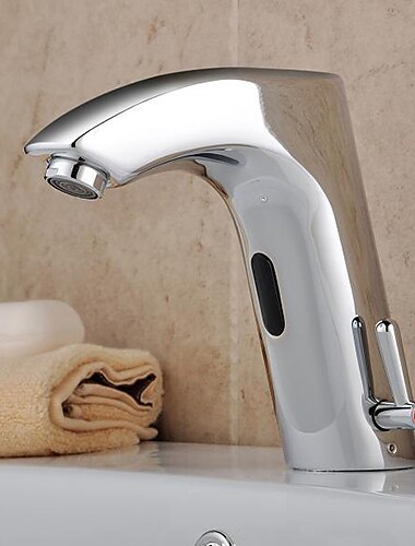Bathroom Sink Faucet - Touch / Touchless Chrome Centerset One Hole / Single Handle One HoleBath Taps