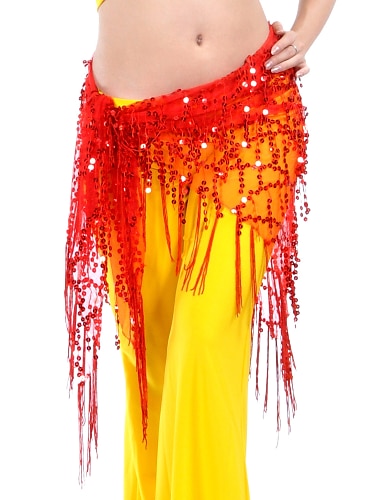  Belly Dance Hip Scarf Sequin Women\'s Training Polyester / Ballroom