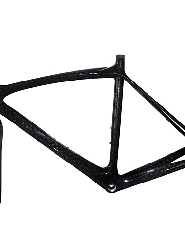 700C High Quality Full Carbon Feather Light Road Bike Frame with Rigid Fork Natural Color
