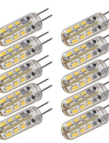  10pcs G4 Bi Pin 1.5w LED Corn Light Bulbs 15W T3 Halogen Bulb Equivalent 150LM SMD 3014 Warm Cold White for RV Ceiling Fans Lighting DC 12V