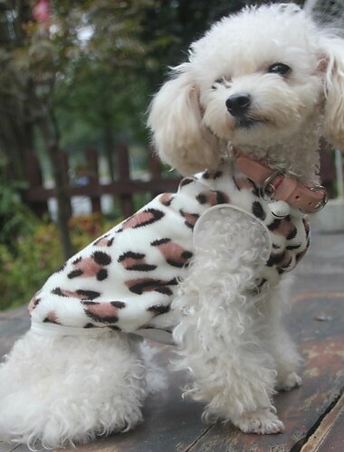  gato perro sueter sudadera pijamas leopardo casual / diario al aire libre invierno ropa para perros ropa para cachorros trajes para perros sudaderas negras para nina y nino perro polar polar xs s m l