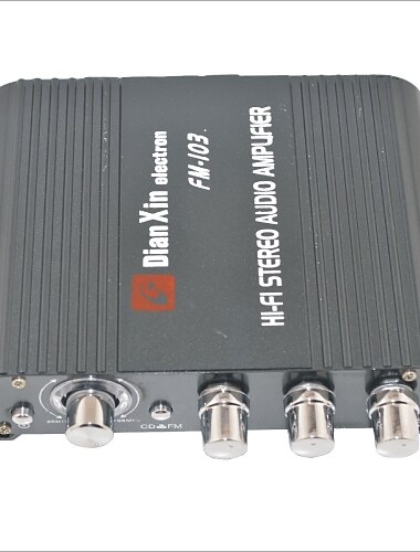 amplificador de áudio estéreo do carro fm-103 com função fm-preto