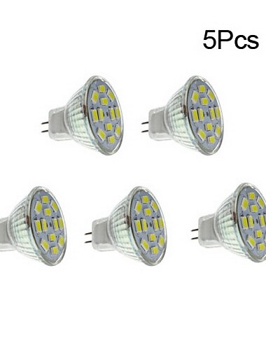  5pcs 4W Bi-pin LED Spotlight Lights Bulbs 450lm GU4 12LED SMD 5730 Landscape 40W Halogen Bulb Replacement Warm Cold White 12V