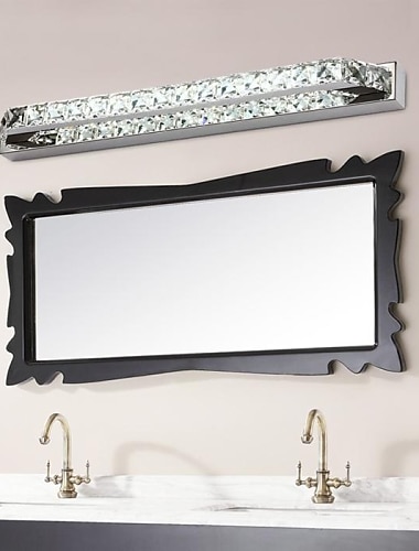 LED Mirror Front Lamp Crystal Stainless Steel 14W 56cm Bathroom Lighting Iron Wall Light IP24 90-240V LED Vanity Lights