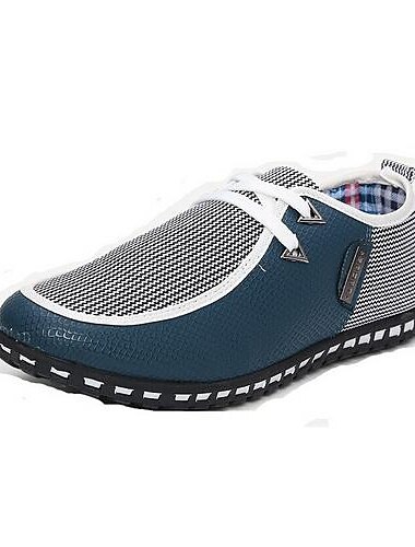 Men's Shoes Casual Leatherette Fashion Sneakers Black/Blue/White