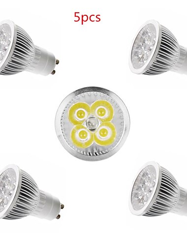  5pcs 4 W LED Spotlight 350 lm E14 GU10 GU5.3 4 LED Beads High Power LED Decorative Warm White Cold White 85-265 V / 5 pcs / CE Certified