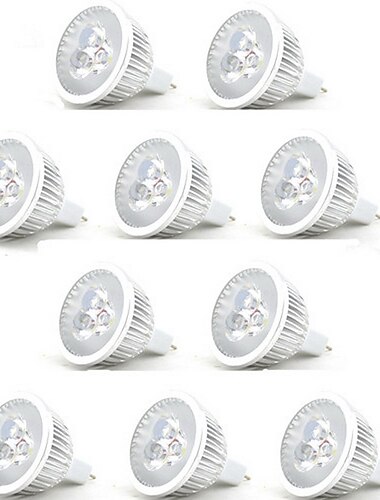  10pcs 3 W LED Spotlight 250 lm MR16 3 LED Beads High Power LED Decorative Warm White Cold White 12 V / RoHS