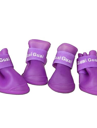  Perros Animales Pequenos de Pelo Zapatos Zapatos y Botas Botas / Zapatos para perro Botas de lluvia Botas de lluvia N / A Para mascotas Caucho Negro