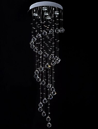  5-light 40 cm (15.75 cala) kryształowy żyrandol led złoty wisiorek lekki metal kryształ galwaniczny nowoczesny współczesny 110-120 v 220-240 v