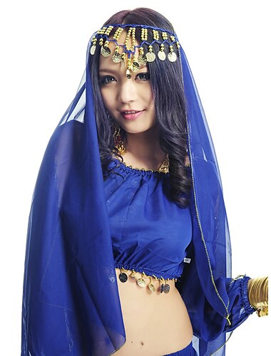  Dance Accessories Headpieces Women\'s Performance Polyester / Chiffon Coin Headwear / Belly Dance