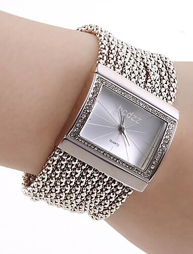 Mulheres Relógios Luxuosos Bracele Relógio Analógico Quartzo senhoras imitação de diamante / Um ano / Aço Inoxidável / Cobre / Japanês