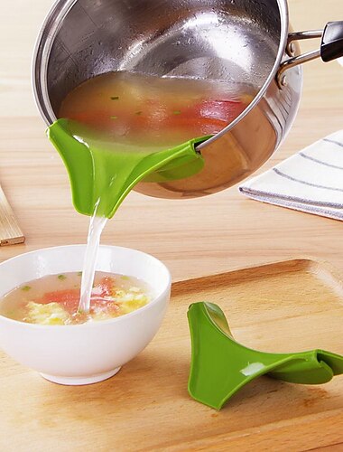 Siliconen trechter schenktuit pot pan water deflector rand siliconen slip non-drip keukengereedschap voor restaurant eetzaal kamer