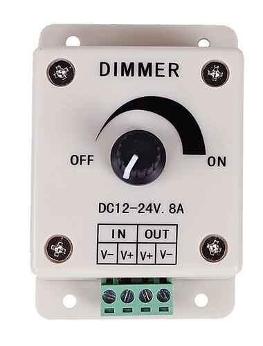  PWM Dimming Controller For LED Lights or Ribbon 12 Volt 8 AmpAdjustable Brightness Light Switch Dimmer Controller DC12V 8A 96W for Led Strip Light