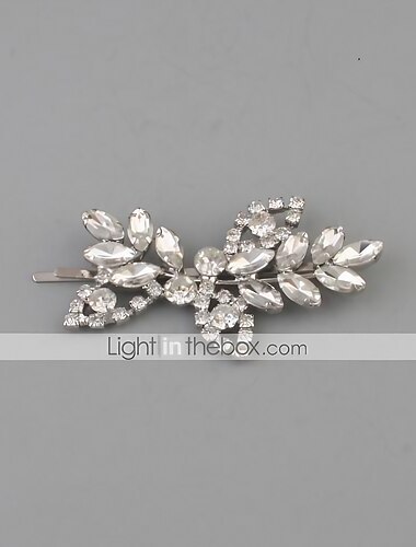  Rhinestone Hair Clip with 1 Piece Wedding / Casual Headpiece