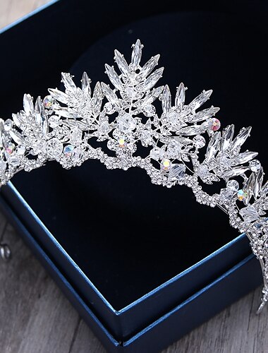  Crystal / Rhinestone / Alloy Crown Tiaras / Headbands / Headwear with Floral 1pc Wedding / Special Occasion / Valentine\'s Day Headpiece / Hair Pin