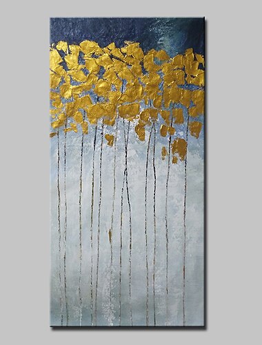 oljemålning handgjord handmålad väggkonst abstrakt guldväxt blommig heminredning dekor rullad duk ingen ram osträckt