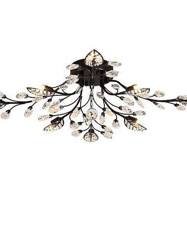  8-lichts 80 cm plafondlamp led kristal inbouwlampen metaal geverfde afwerkingen chic & modern artistiek 200-240v / 110-120v / g9 bloemdesign