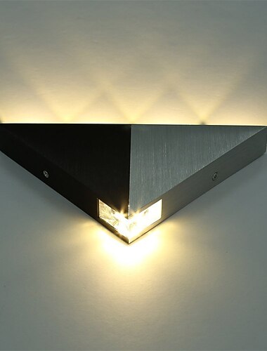  Lightinthebox 23,5 cm luces de pared de montaje empotrado diseno de triangulo LED aplique de pared luz de aluminio moderno mini accesorio de estilo pasillo interior arriba abajo lampara de pared
