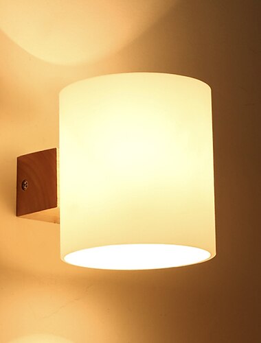  Nordeuropa moderne Glaswandleuchten Holz Art Deco Wohnzimmer Esszimmer Flur Wandleuchte