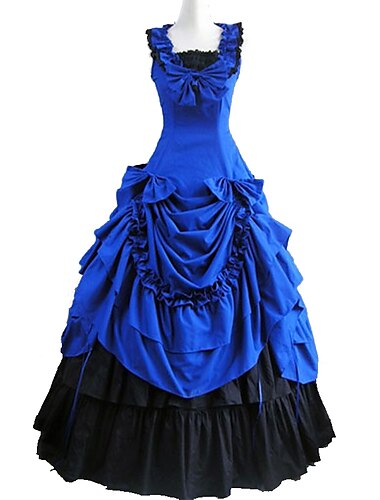  Victorian Medieval 18th Century Cocktail Dress Vintage Dress Dress Party Costume Masquerade Prom Dress Ankle Length Long Length Women\'s Ball Gown Plus Size Customized Party Prom