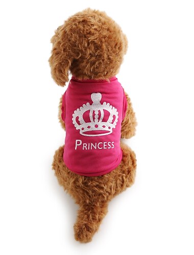 Cat Dog Shirt / T-Shirt Puppy Clothes Tiaras & Crowns Casual / Daily Dog Clothes Puppy Clothes Dog Outfits Rose Costume for Girl and Boy Dog Terylene XS S M L
