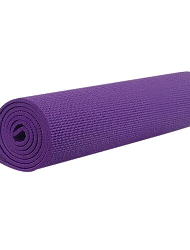 Yoga Mat 173.0*61.0*0.6 cm Odor Free Eco-friendly Sticky Non Toxic PVC(PolyVinyl Chloride) Quick Dry Non Slip For Yoga Pilates Exercise & Fitness Purple Orange Green