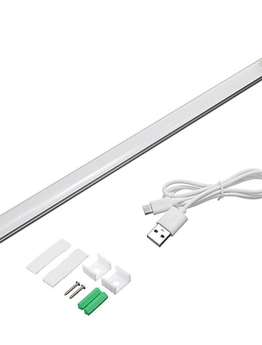  1set 6W 21 LEDs Dimmable Easy Install Touch Sensor USB Plug LED Cabinet Lights Under Cabinet Lighting Warm White Cold White Cabinet Hallway Stairwell Kitchen