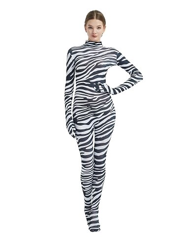  Costumi zentai con motivi Costume cosplay Tute aderenti Per adulto Lattice Lycra e Spandex Elastico Costumi Cosplay Moda Design speciale Moderno Per uomo Per donna Modello di pelliccia animale Zebra
