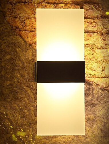  lightinthebox 1-ljus 27cm led vägglampa geometrisk design inomhusbelysning modern enkel stil hem sovrum sänglampa vardagsrum kök balkong gång korridor akryl spegel frontlampa 6w