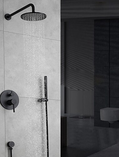  podomítková sprchová baterie combo set 8" sprchová hlavice, sprchový systém armatura hrubá ve ventilu dešťová vysokotlaká hlavice s ruční, nástěnná vana a sprchová ozdobná sada koupelnová vana