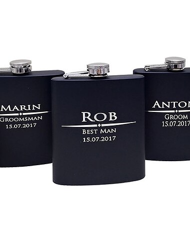  Personalized Stainless steel Barware & Flasks Her / Him / Bride Wedding Party / Festival
