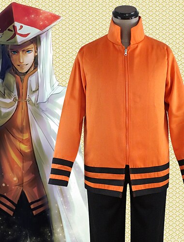  Inspired by Naruto Hokage Naruto Uzumaki Boruto Anime Cosplay Costumes Japanese Top Long Sleeve Top For Men\'s Women\'s Boys
