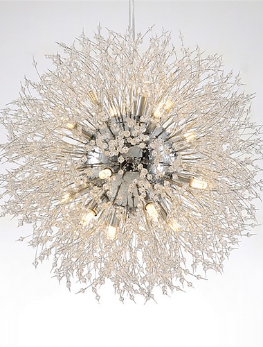  16 lampadine 60 cm lampada a sospensione in cristallo globo in metallo galvanizzato mappamondo chic e moderno 110-120 v 220-240 v