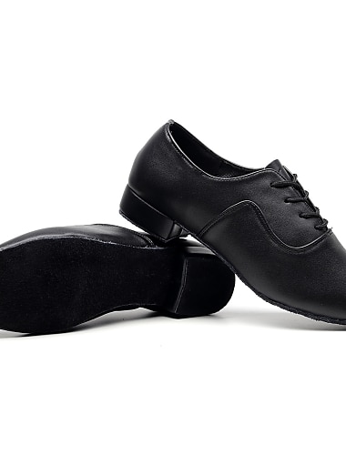  Homme Chaussures Latines Salon Entrainer des chaussures de danse Danse en ligne Utilisation Entrainement Oxford Talon epais Noir