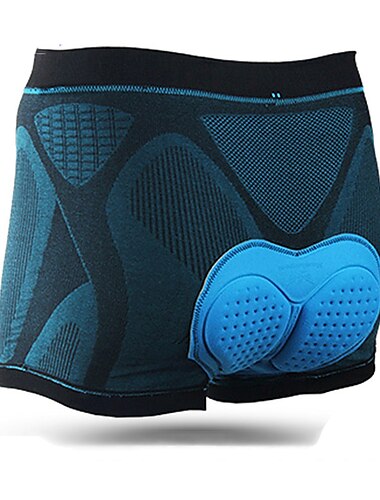  Mountainpeak Men\'s Cycling Under Shorts Lycra Bike Underwear Shorts Padded Shorts Chamois Breathable 3D Pad Quick Dry Sports Black / Blue Mountain Bike MTB Road Bike Cycling Clothing Apparel Bike