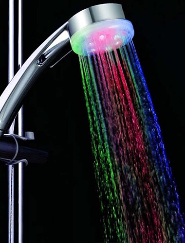 soffione doccia a led che cambia colore 2 modalita acqua 7 luci a bagliore di colore che cambiano automaticamente soffione portatile