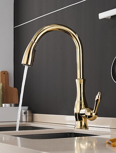 köksblandare med sprutkärl installation nickelborstad/elgalvaniserad ett hål utbredd utdragbar/hög båge, köksblandare i mässing innehåller med kallt och varmt vatten köksblandare med sprutkärl installation nickelborstad/elgalvaniserad ett hål utbredd utdragbar/hög båge, köksblandare i mässing innehåller med kallt och varmt vatten