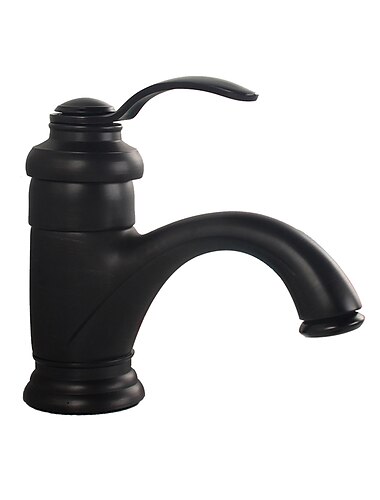  ברז כיור אמבטיה - סט מרכזי פליז עתיק קלאסי עם ידית אחת ברזי אמבט אחד