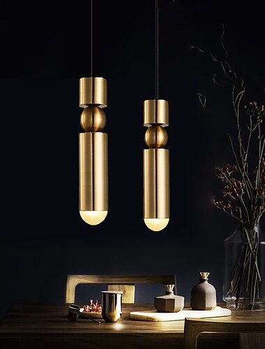  6 cm led lampes suspendues ile lumieres design unique cylindre en metal galvanise moderne 220-240v