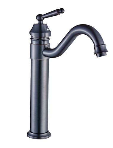  صنبور حوض الحمام - مجموعة مركزية من النحاس الأصفر العتيق قابلة للدوران / مطلية بالكهرباء بمقبض واحد صنابير هولباث واحدة